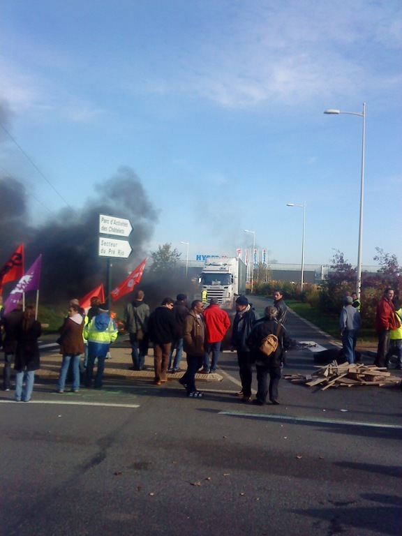 sur un rond point
