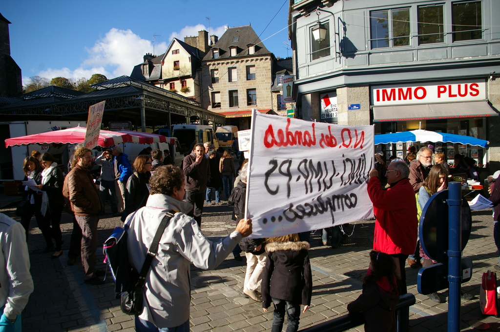 manif sur le marché