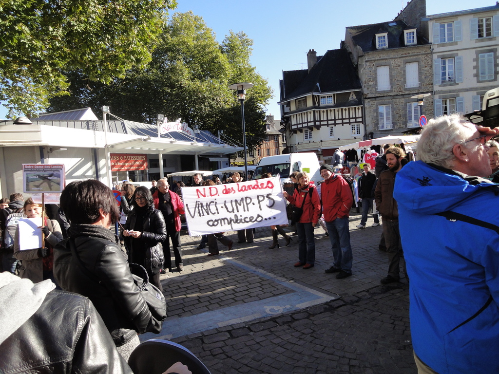 manif sur le marché