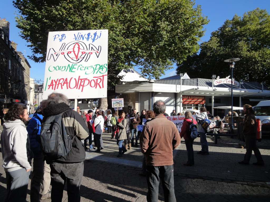 manif sur le marché