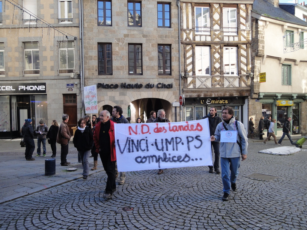 manif sur le marché