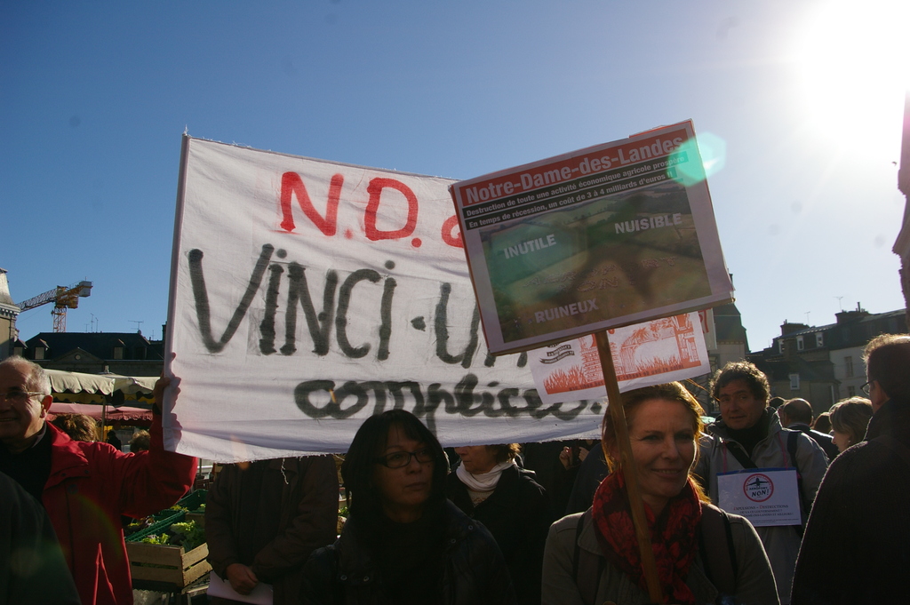 manif sur le marché