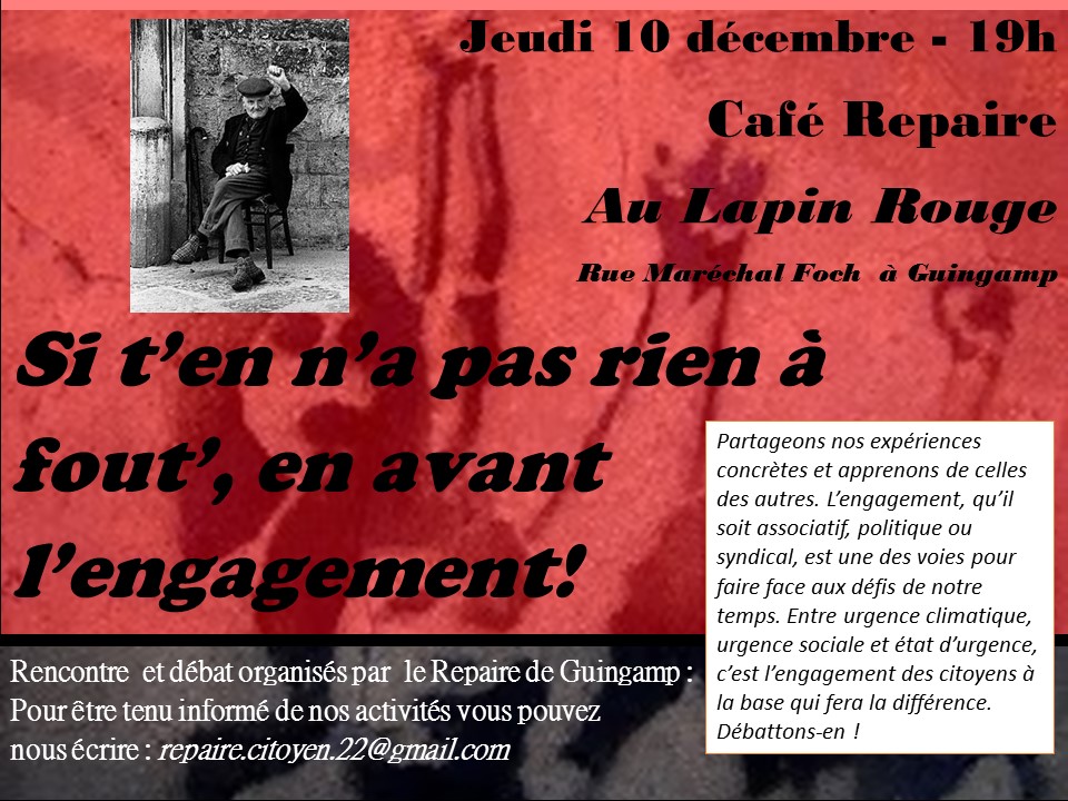 Affiche cafe repaire 10 dec