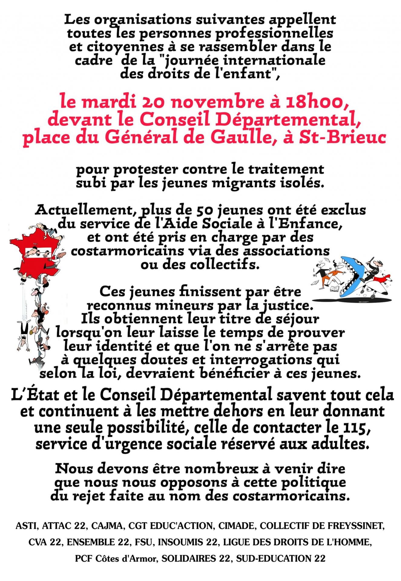 Affiche rassemblement 20 novembre 1