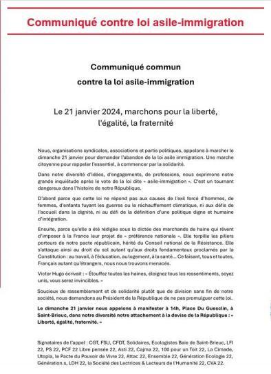 Communique commun 21 jan