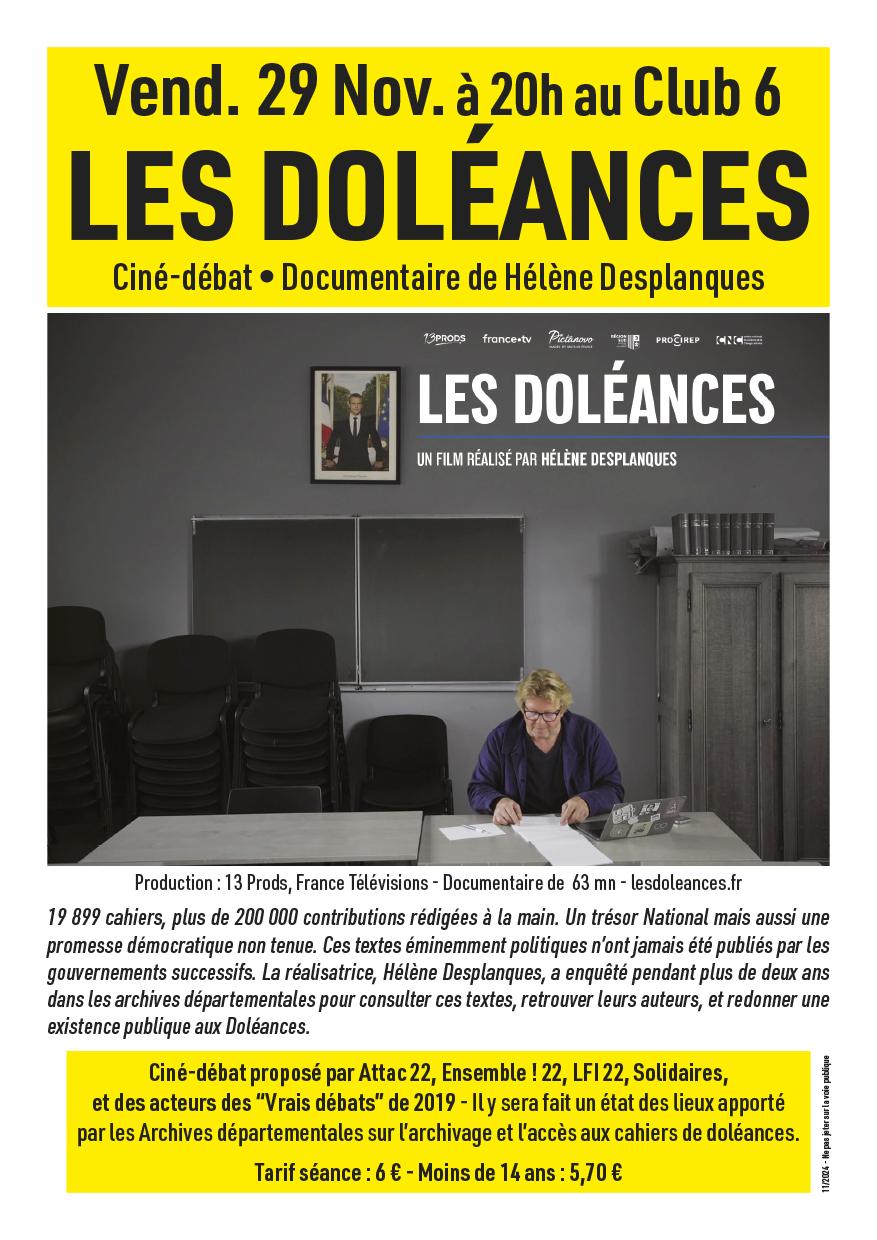 Les dole ances cine de bat 29 nov