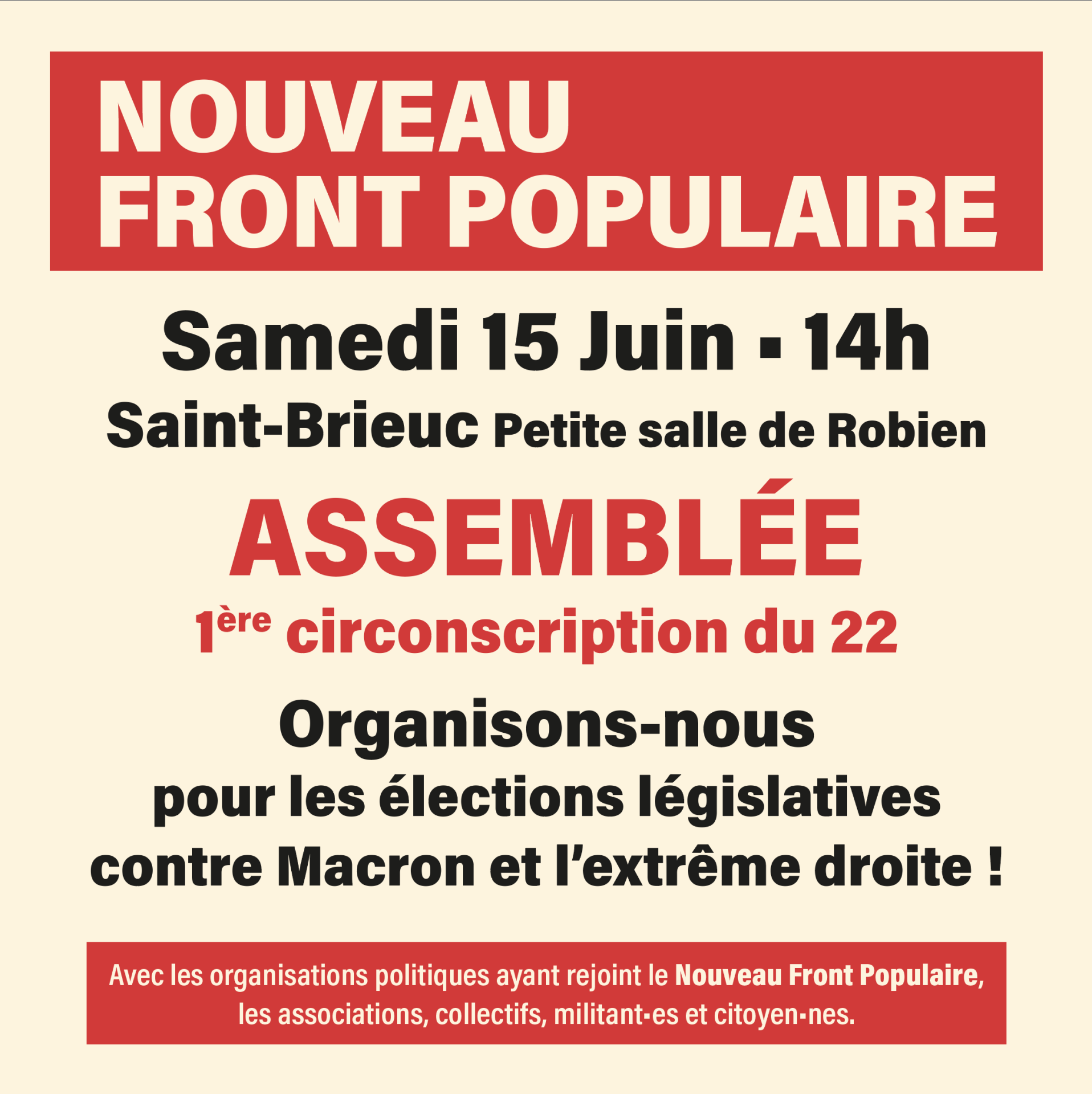 Nouveau front populaire samedi 15