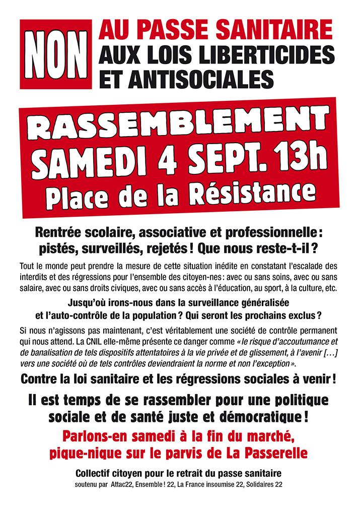 Passe sanitaire mobilisation 4 09