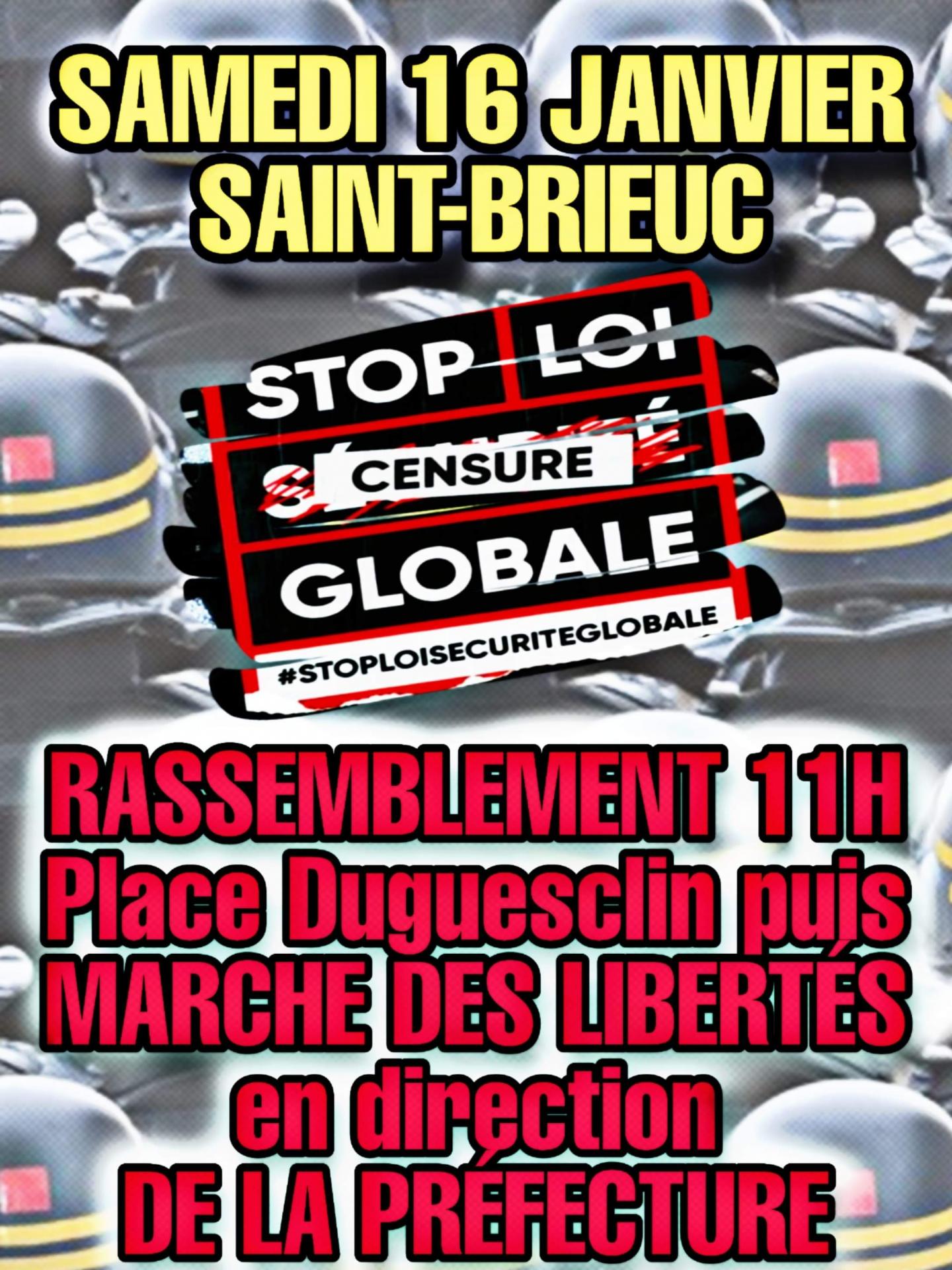 Samedi 16 janvier stop loi secu globale