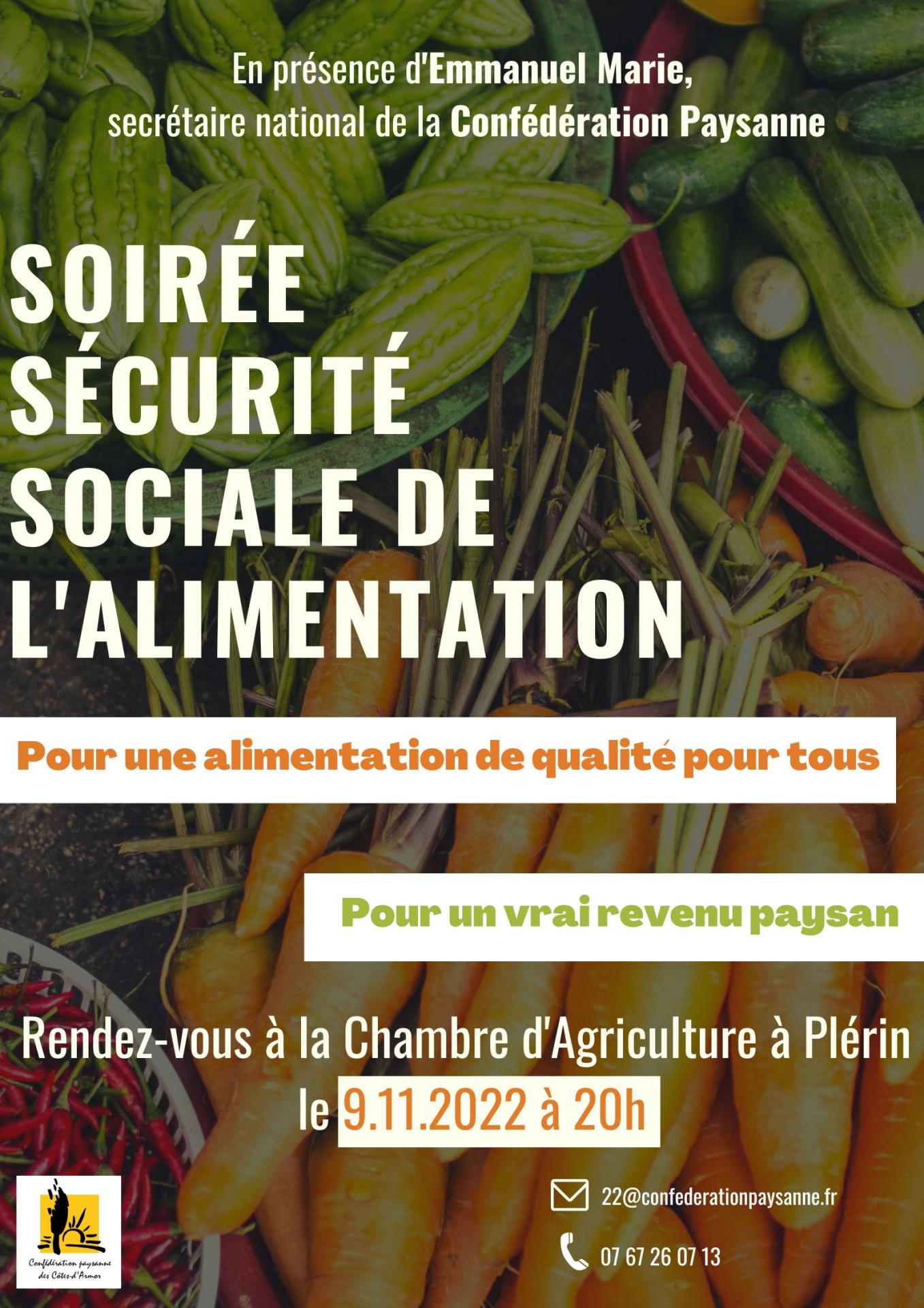Soiree securite sociale de lalimentation